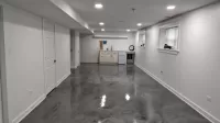 a freshly polished concrete floor