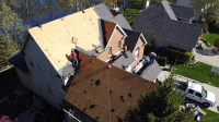 a home undergoing a new roof installation